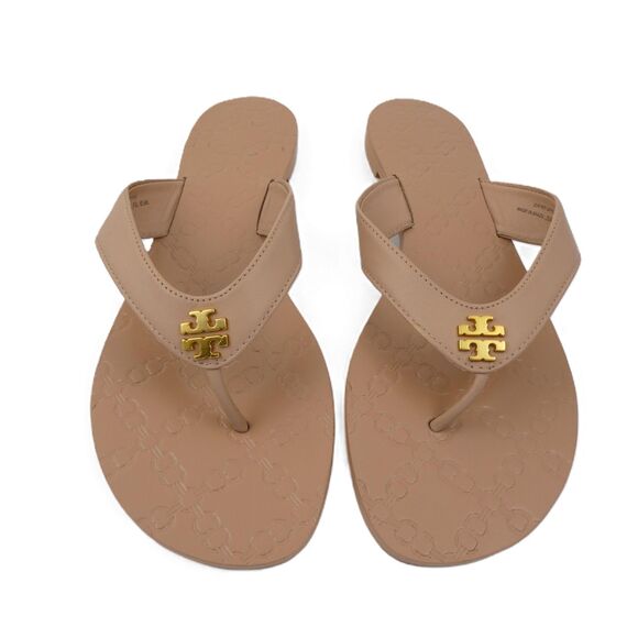 Tory Burch Shoes - Tory Burch Monroe Women’s US:8.5 M Light Makeup Blush Leather Thong Sandals